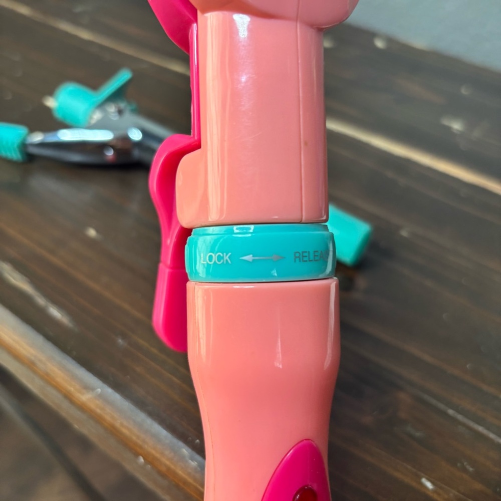 Justice Reversible Styling Tool Set Flat Iron Curling Iron Pink Travel - Picture 6 of 7